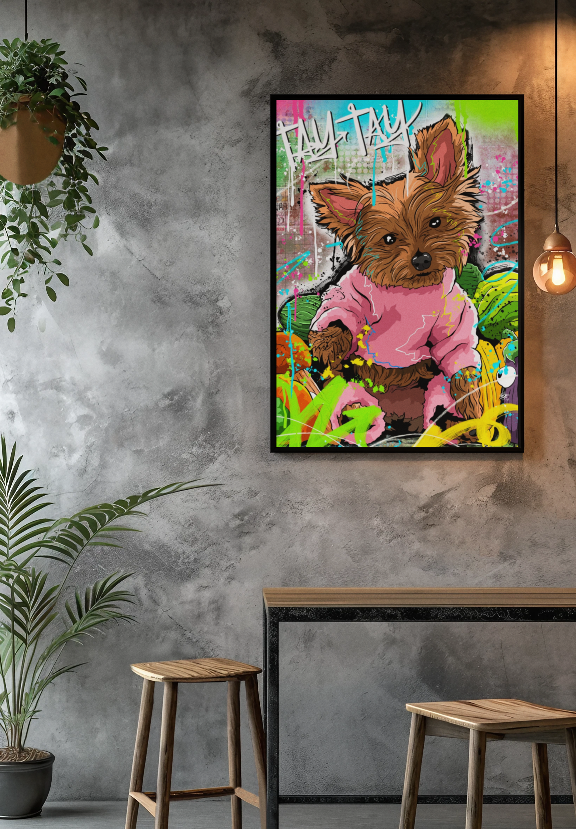 Digital Premium Street Graffiti Style Portrait
