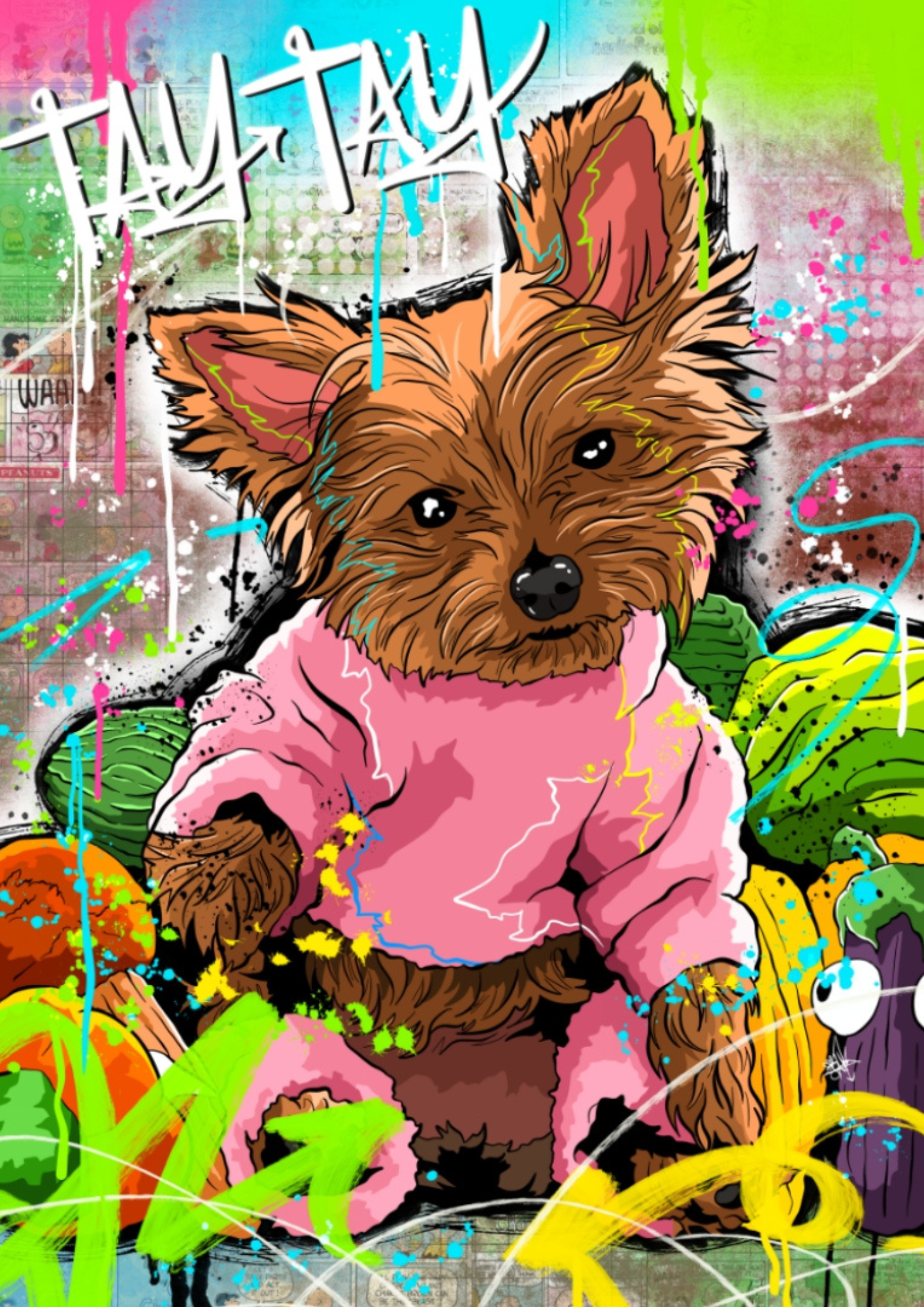 Digital Premium Street Graffiti Style Portrait